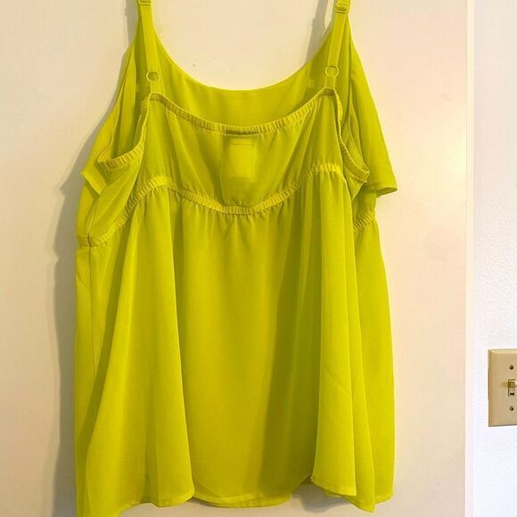 TORRID Neon Frill Layered Ruffle Spaghetti Strap Tank Top Shirt Blouse P… - Picture 2 of 3